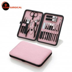 Pink Color Manicure pedicure kit 18pcs - Coin Surgical